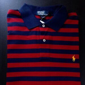 Polo Ralph Lauren Classic Preppy Summer Beach Navy Red Shirt Big & Tall 2XL
